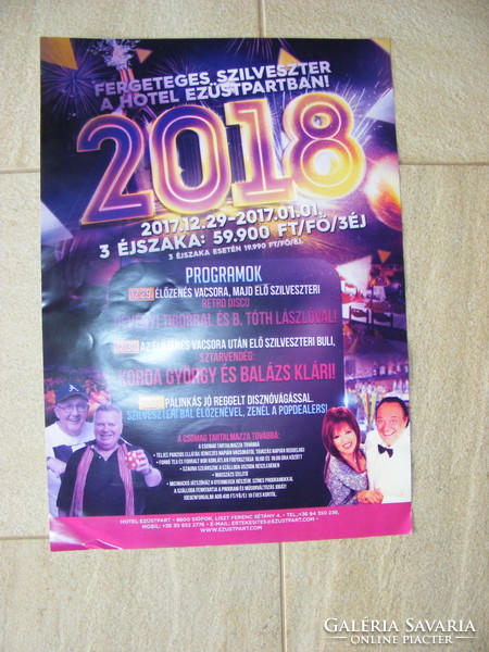 Időutazóknak ,2017-es utolsó szilveszteri bulit hírdet Relikvia Ezüstpart  Hotel, plakát