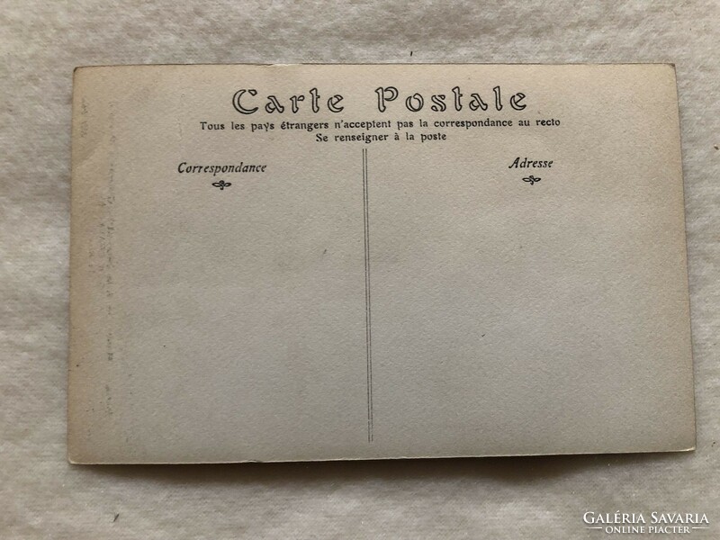 Antique, old postcard - post clean -2.