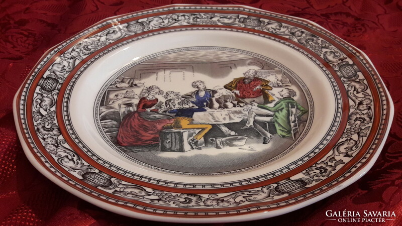 Ritka Charles Dickens porcelán tányér, dísztányér (L3218)