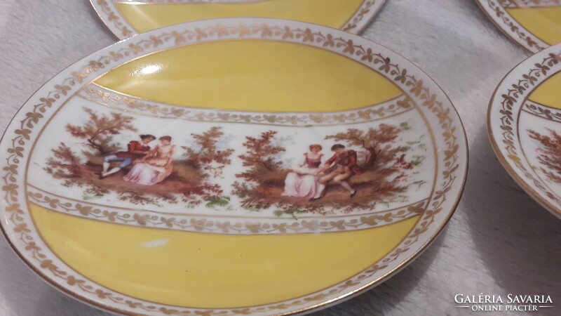 Altwien romantic scene, viable porcelain plate set (m3146)