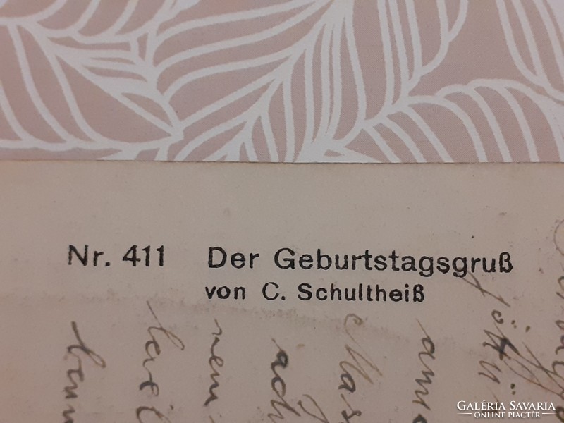 Régi képeslap 1917 Degi Gemälde tavaszi életkép levelezőlap