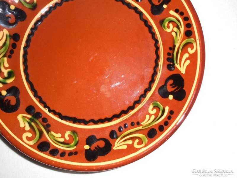 Folk art folk handicraft glazed ceramic wall plate wall bowl plate decorative plate - 18 cm diameter