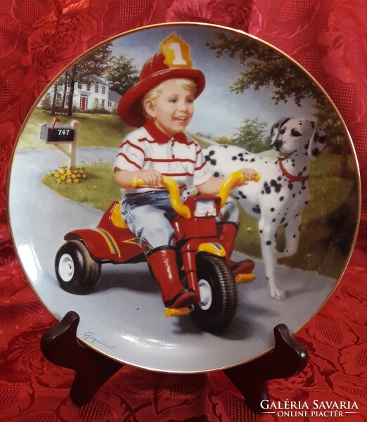 Dalmatian dog, children's porcelain plate, decorative plate (l3221)