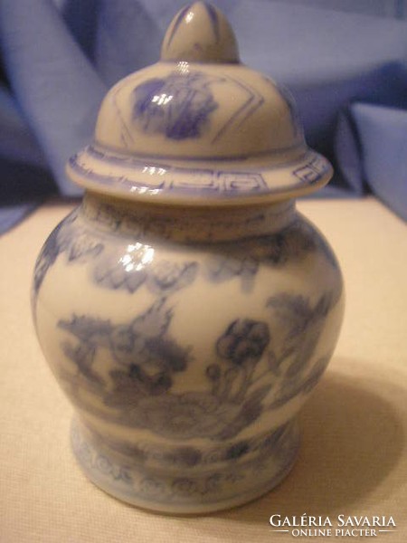 Ú2 Antik Chinai tea,gyömbér,snuf dohány fedeles szelence tartó ritkaság eladó