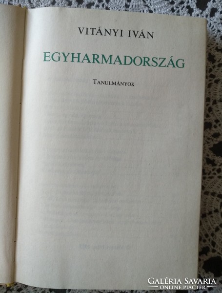 Vitányi Iván: Egyharmadország, tanulmányok, Alkudható