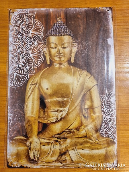 Buddha vintage metal sign new! (44-7389)