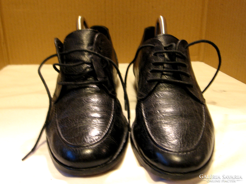 Black belmondo leather derby men's low shoes suit also 42