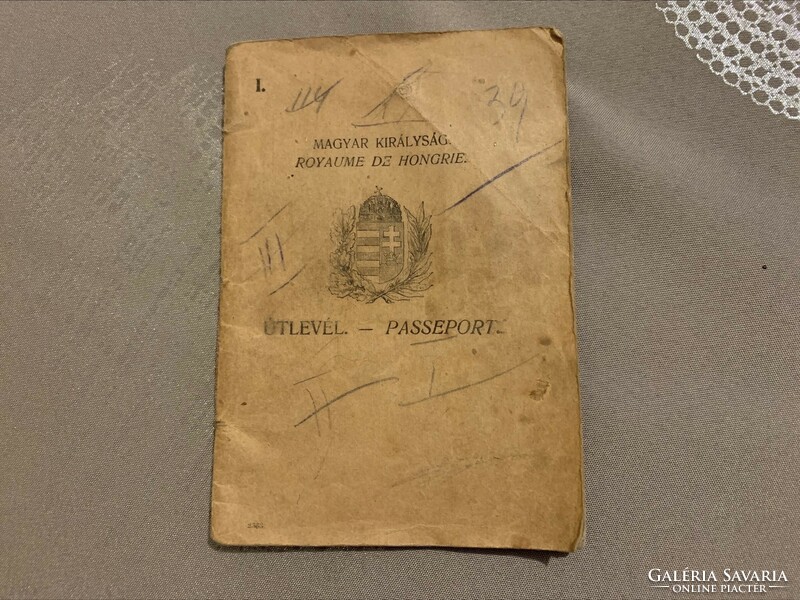 Kingdom of Hungary passport 1924. Transylvania, Romania with stamps