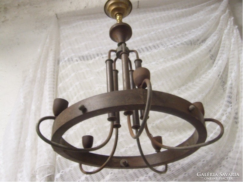 Thonet style bauhaus chandelier 5 arm curiosity not found elsewhere collector rarity for sale