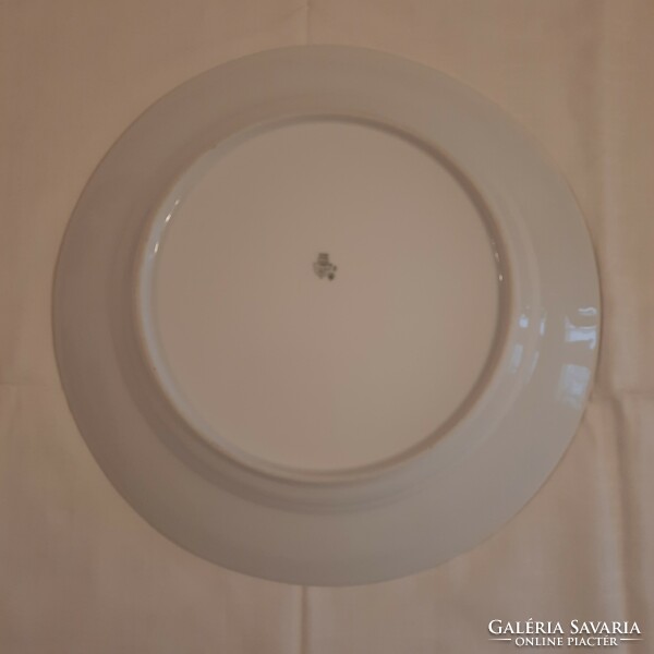 Zsolnay white bowl with shield, numbered, diameter 32 cm