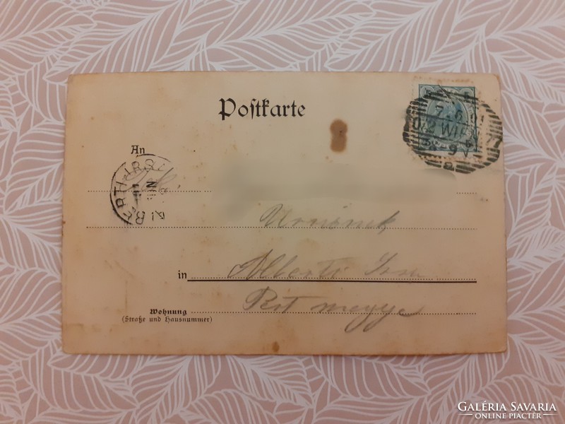 Régi képeslap 1901 Bécs Wien fotó levelezőlap