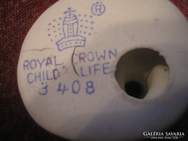 U9 Hummel -nek Angol drágább változata Antik Angol Royal crown porc kisfiú, jelzett 10 cm