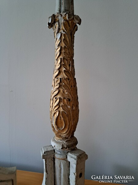 Baroque carved gilded large church candlestick in pair 68cm!!!