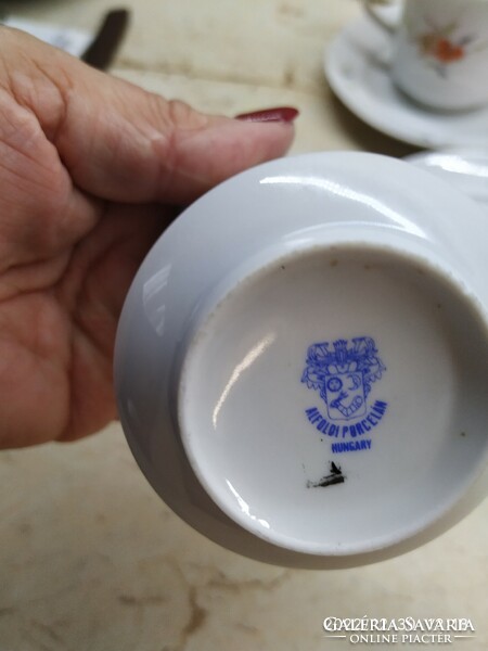Alföldi porcelain tea set for sale! 4 porcelain tea cups with small plates
