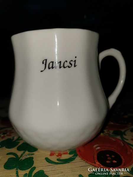 Stone cartilage mug with Jancsi and Julia inscriptions