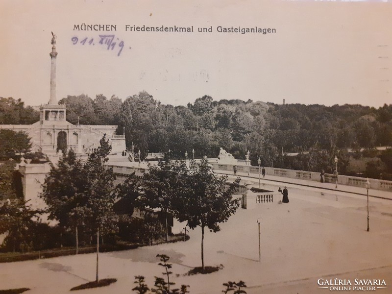 Régi képeslap 1911 München fotó levelezőlap