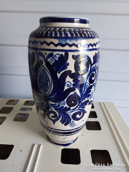 Make an offer on it! Vase repainted by an artist 25 cm - 374