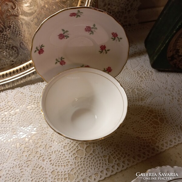 English sugar bowl with small plate