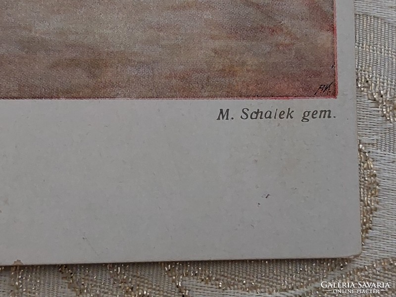 Régi képeslap Wiener Kunst művészeti levelezőlap