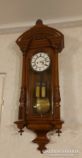Antique fabulous two-weight wall clock!