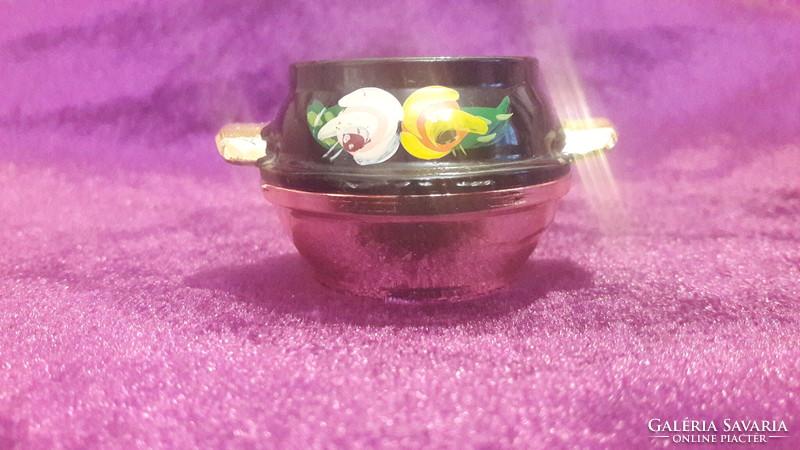 3db angol festett miniatűr réz edényke (L3320)