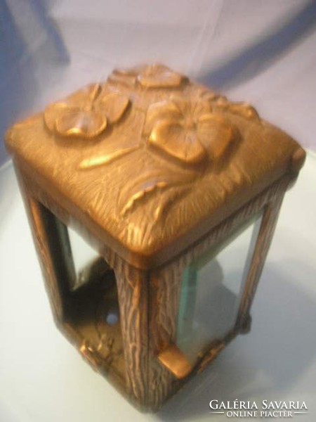 U9 Antik bronz pávás urna váza tartó szecessziós ritkaság +1 virágmintás külön külön is leárazva