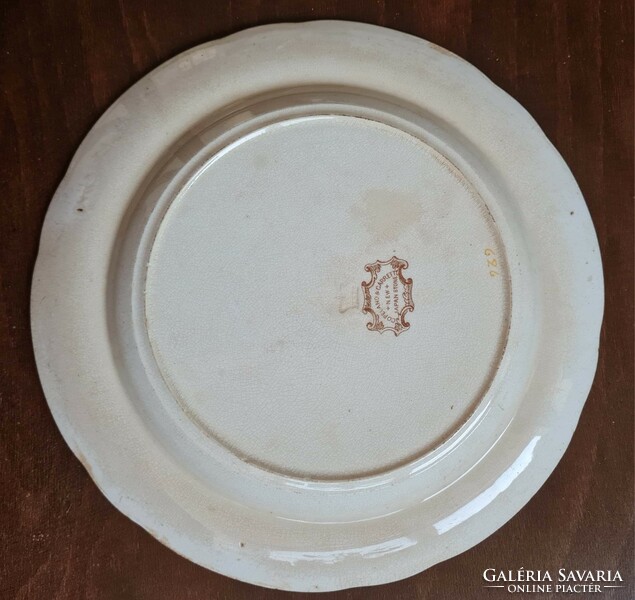 Extrém ritka polikróm antik fajansz ​Copeland & Garrett tányér - minimum 175 éves!!!