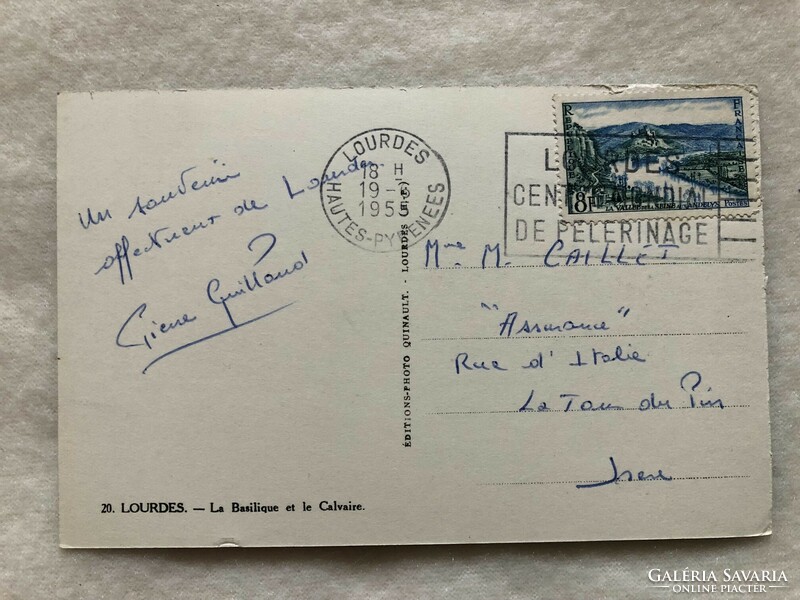 Old Lourdes postcard -2.