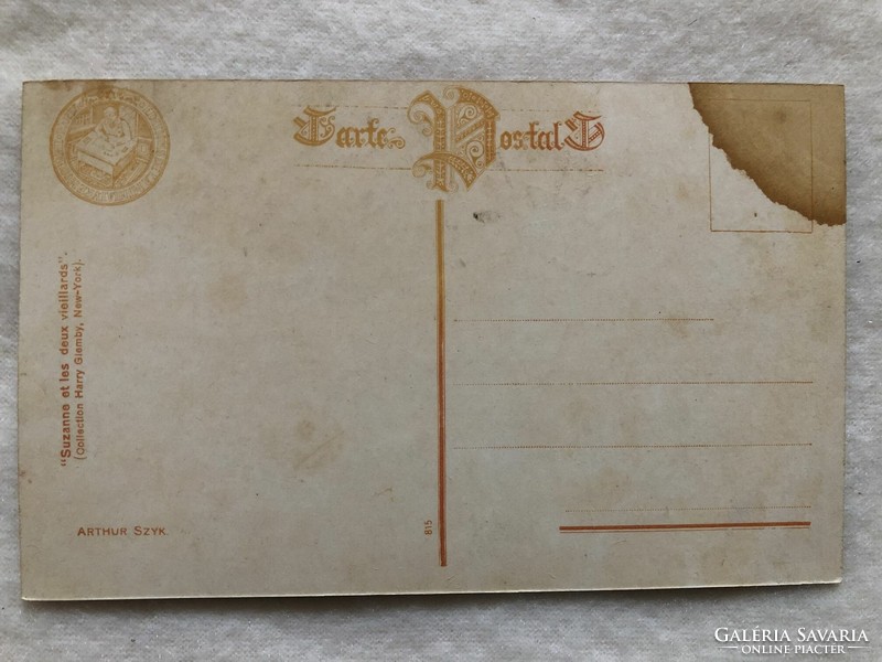 Antik, régi képeslap - Postatiszta                              -2.