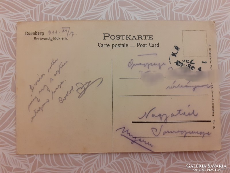 Old postcard 1911 Nuremberg restaurant photo postcard
