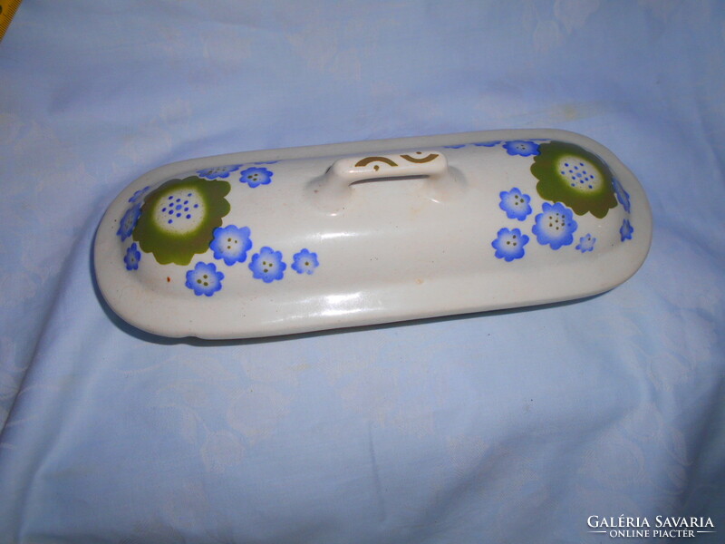Antique Belgian faience comb or toothbrush holder