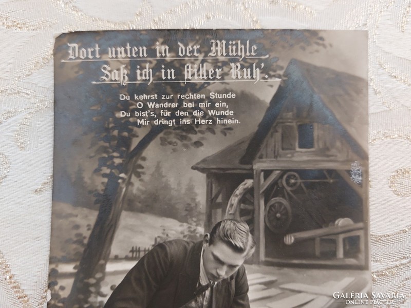 Régi képeslap 1918 férfi fotó levelezőlap