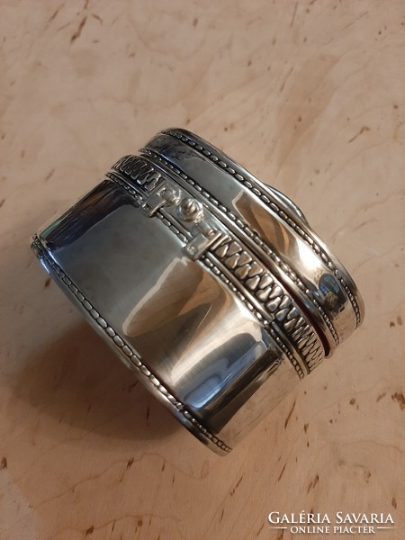 Silver-plated jewelry box with plush lining inside