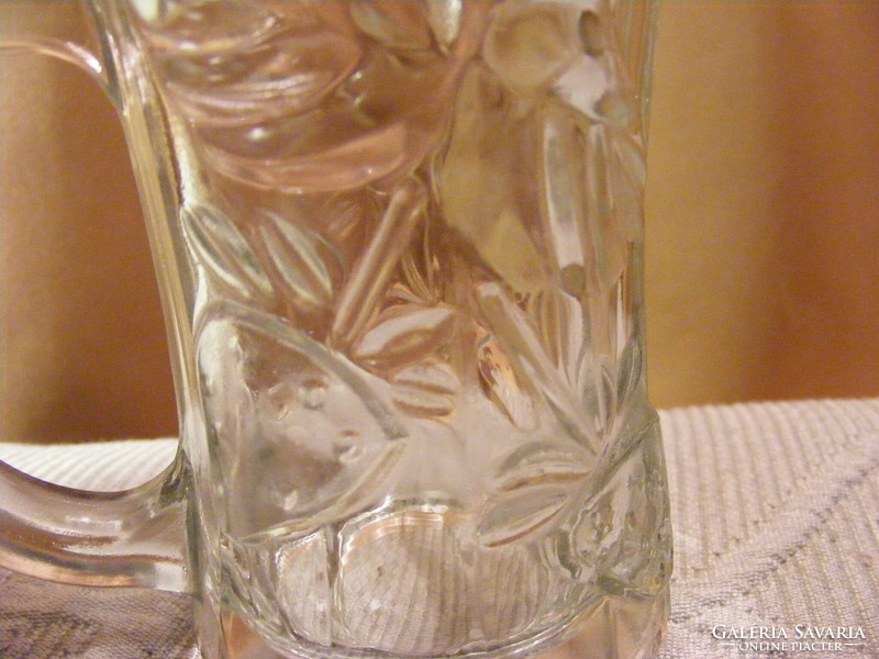 Régi epermintás öntött üveg pohár