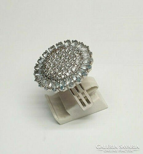 Modern  virág ezüst gyűrű.ÚJ!