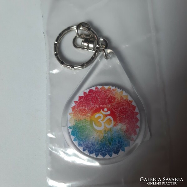 Buddhist om symbol keychain