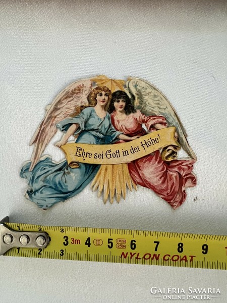 Antique angel paper embossed lithograph Christmas tree decoration