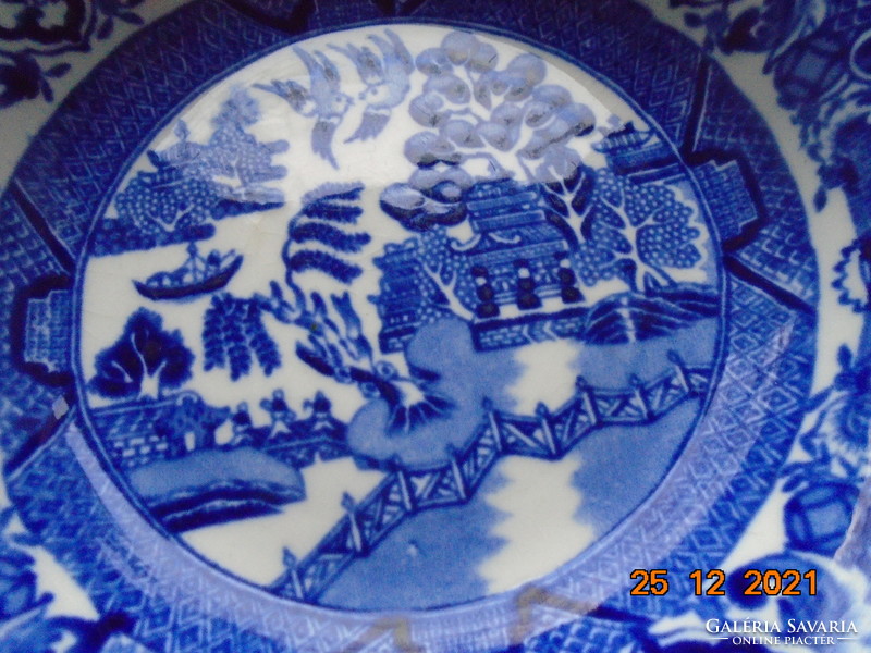1930 Alfred Meakin cobalt blue old willow pattern bowl