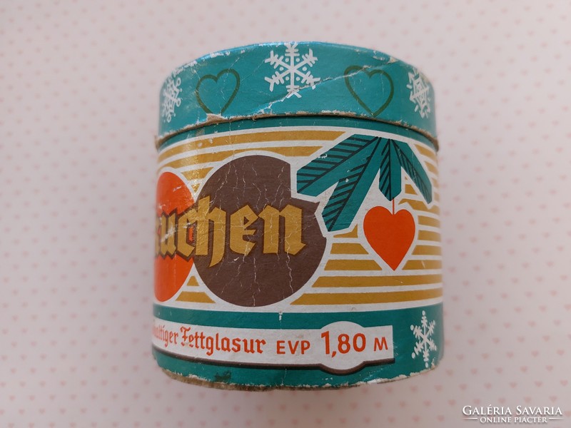 Old Christmas gingerbread box 1971 German retro paper box