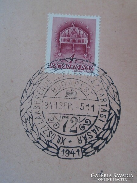 Za411.23 Occasional stamp autumn interior decoration and household fair - Budapest 1941