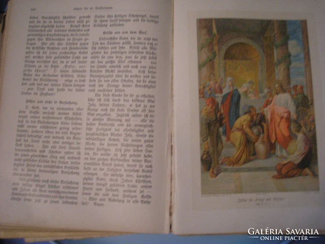 U9 Antik,1910-es vallástörténeti gót betűs könyv ritkaság 669 oldalon 2816 gr a súlya