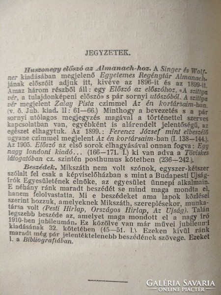 Kálmán Mikszáth: scholarly writings, negotiable