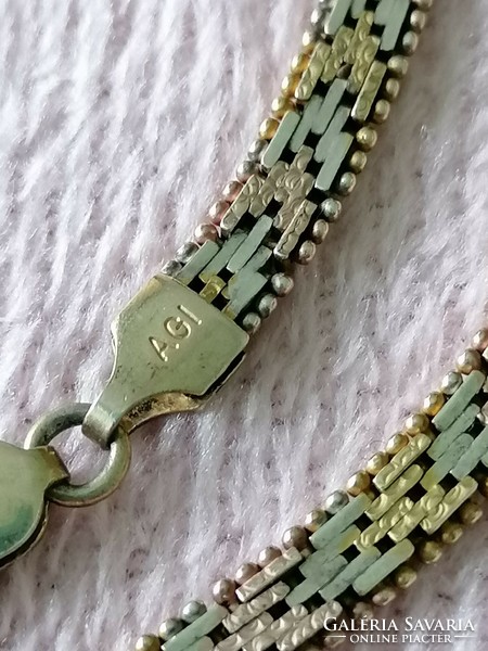 Three-color silver necklaces
