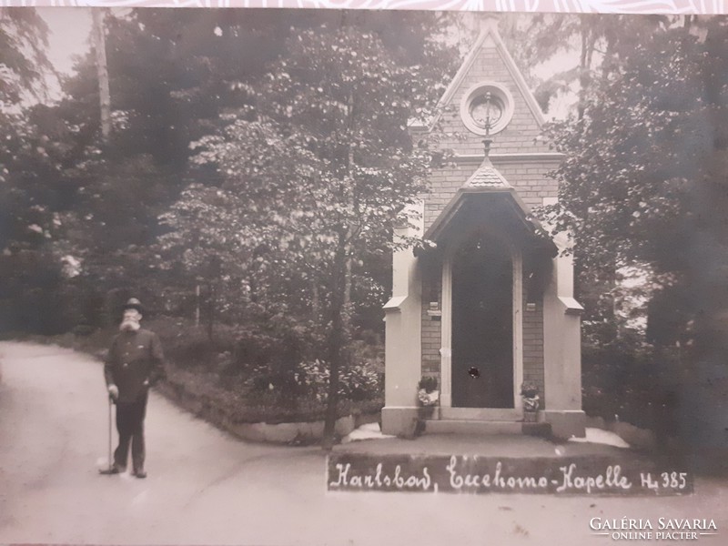 Régi képeslap Karlsbad Eccehomo Kapelle fotó levelezőlap