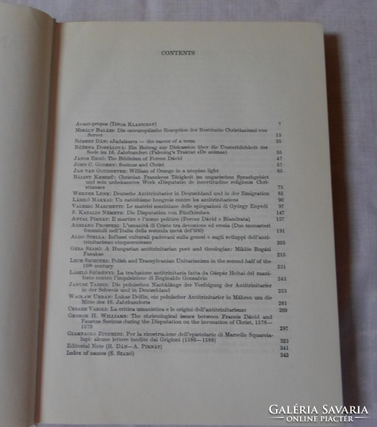 Antitrinitarism in the second half of the 16th century (unitárius egyház, egyháztörténelem)