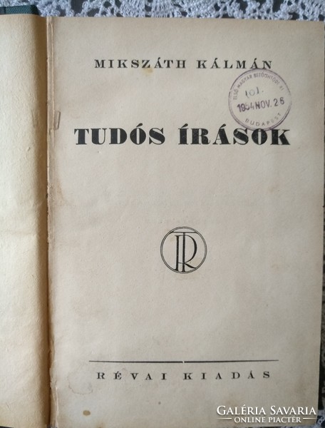 Kálmán Mikszáth: scholarly writings, negotiable