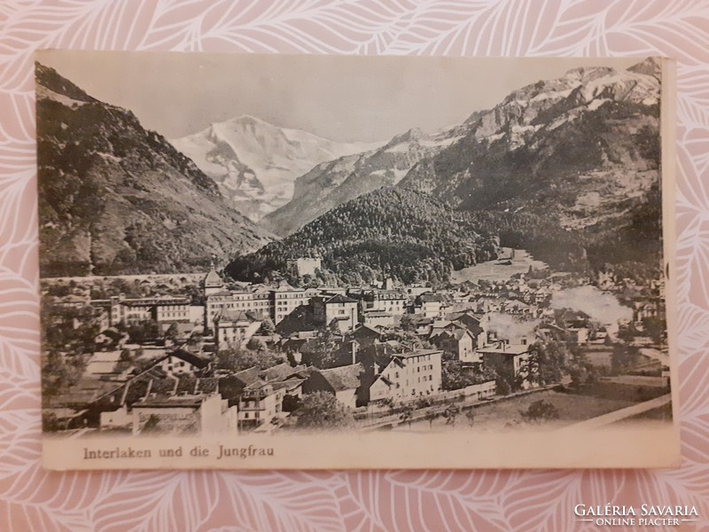 Old postcard switzerland interlaken photo postcard