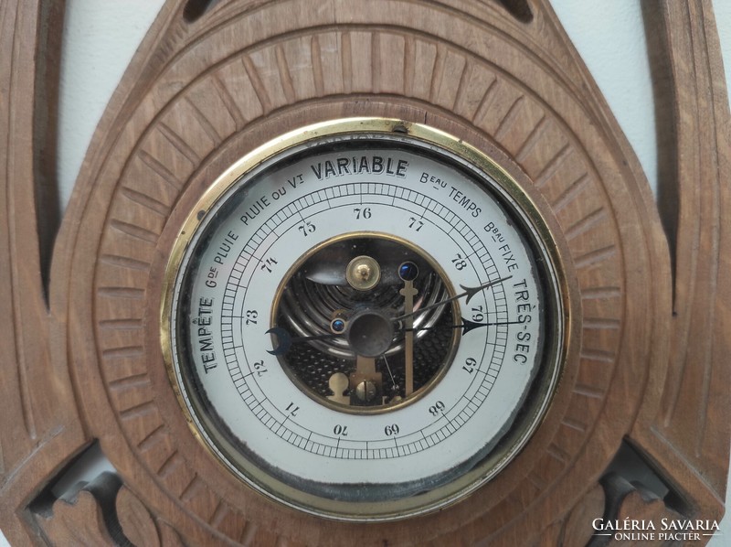 Antik szecesszió jugendstil fali hőmérős barométer nem működő 603
