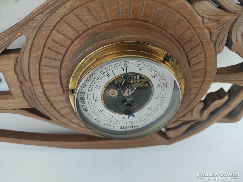 Antique art nouveau jugendstil wall thermometer barometer not working 603