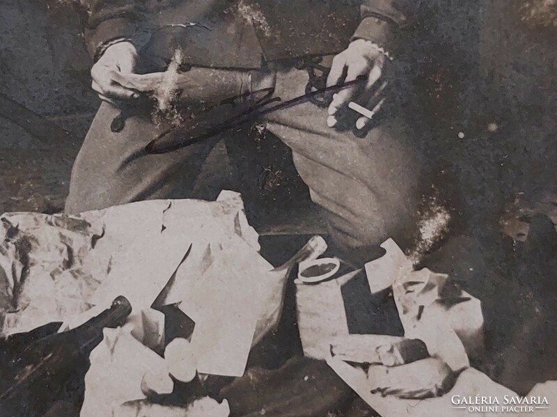 Régi katona fénykép 1915 február fotó levelezőlap
